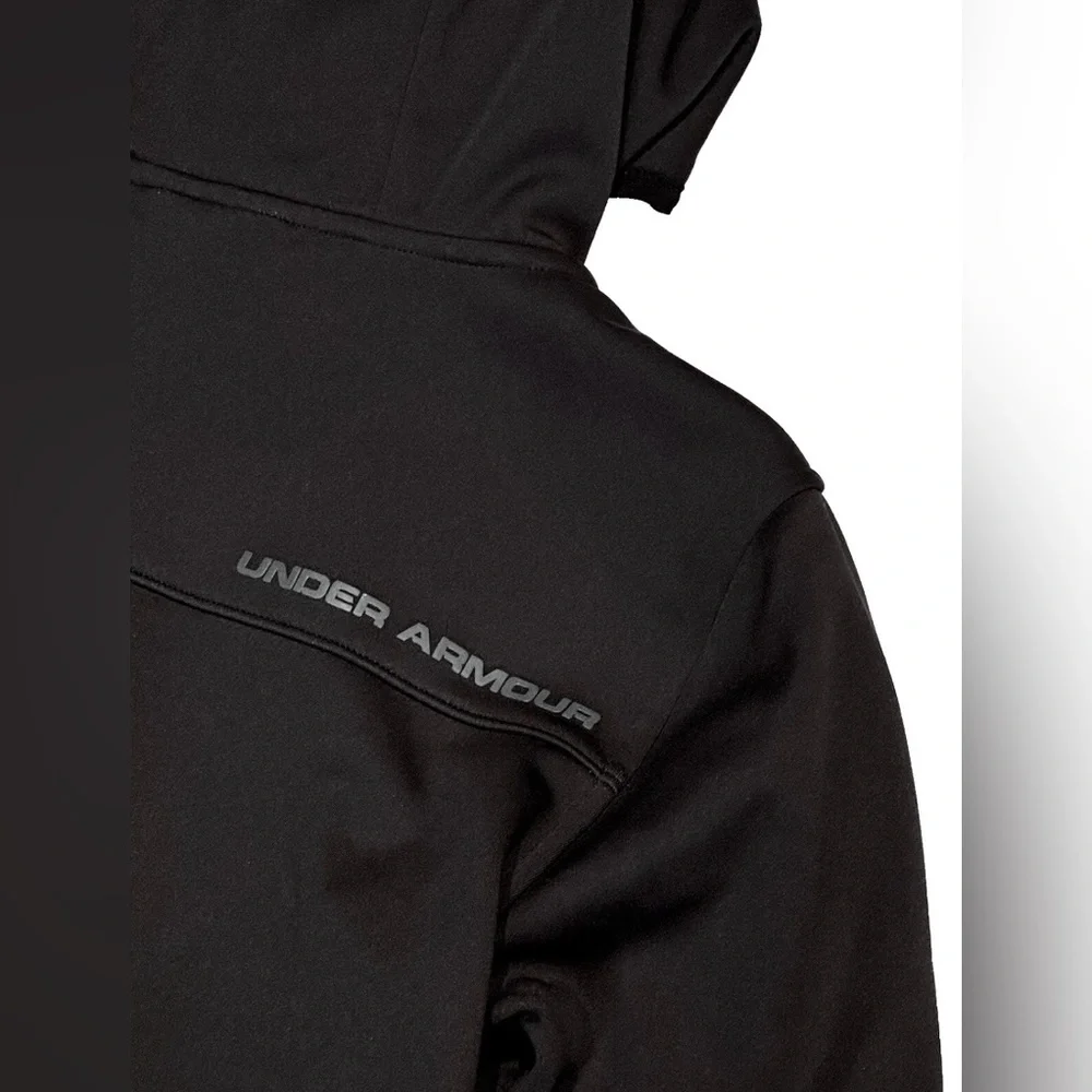NEW SZ L BOYS JACKET UNDER ARMOUR TECHNO COLDGEAR FULL ZIP HOODIE